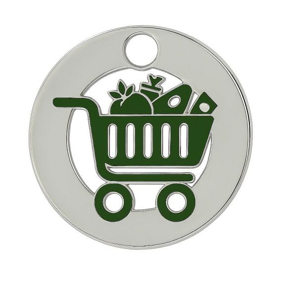 metal supermarket grocery cart token coin for giveaway gifts