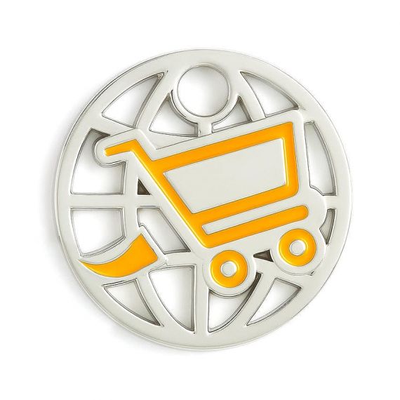 Metal shopping cart trolley token