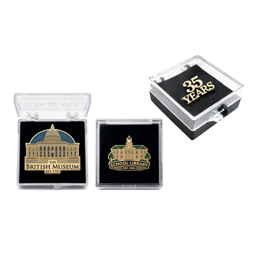 Pin Box Container Custom Lapel Pin Packaging | Jin Jumbo Custom Metal Gifts