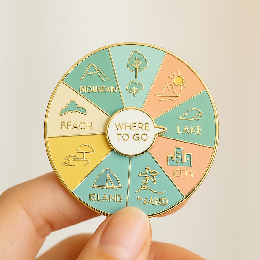 Rotating/Spinning Lapel Pins | Jin Jumbo Custom Metal Gifts