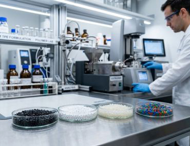 Custom Material Development and OEM Manufacturing Services - Professional Custom Compounding Services: Precision formulation development in advanced R&D laboratories, supported by high-torque twin-screw extrusion for rapid prototyping and material validation.