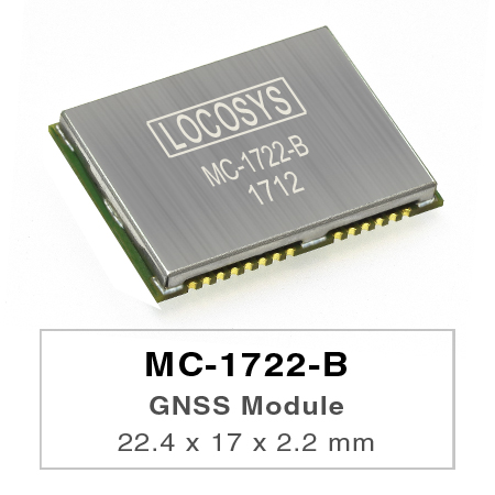 LOCOSYS MC-1722-B es un módulo GNSS completo independiente.