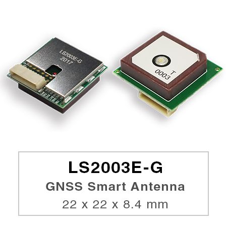 LS2003E-G is a complete standalone GNSS smart antenna module, including embedded patch antenna and GNSS receiver circuits.