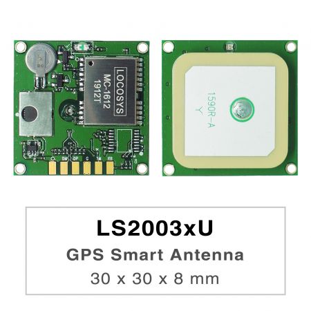 LS2003xU - Los productos de la serie LS2003xU son receptores de antena inteligente GPS completos, que incluyen una antena incorporada y circuitos receptores GPS, diseñados para una amplia gama de aplicaciones de sistemas OEM.