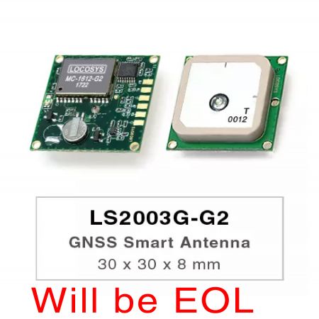 LS2003G-G2 - LS2003G-G2 series products are complete standalone GNSS smart antenna modules, including an embedded antenna and GNSS receiver circuits, designed for a broad spectrum of OEM system applications.