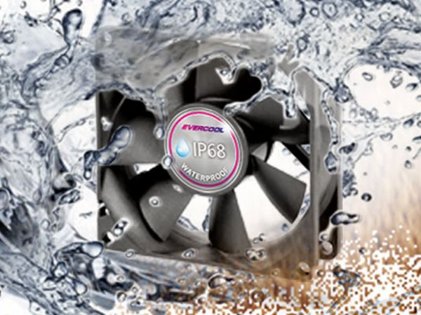 IP68 водонепроникні та пиловологозахищені вентилятори DC від EVERCOOL можуть працювати навіть в суворих умовах навколишнього середовища.