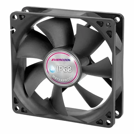 Wasserdichter und staubdichter 12V DC-Lüfter Größe 92mm x 92mm x 25mm (IP68-Bewertung) - Der 9cm IP68 bewertete wasserdichte und staubdichte DC-Lüfter von EVERCOOL kann die Auswirkungen rauer Umgebungen überwinden und Ihnen in jeder Situation ein effizientes Kühlerlebnis bieten.