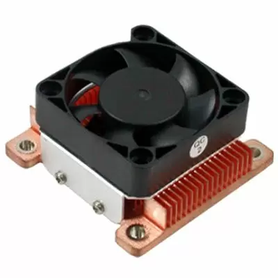 مبرد وحدة المعالجة المركزية INTEL PGA479 منخفض الارتفاع، قدرة تبديد الحرارة 30 واط. - مشتت حرارة نحاسي عالي الكثافة مزود بمروحة مزودة بمحامل EL الحصرية، يتميز بانخفاض الضوضاء وارتفاع المتانة. أقصى كفاءة لتبديد الحرارة هي 30 واط.