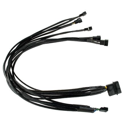 Адаптерный кабель для управления 1 до 5 вентиляторами с PWM - Решение проблемы недостаточного количества разъемов PWM на материнской плате путем увеличения количества доступных разъемов для PWM-вентиляторов
