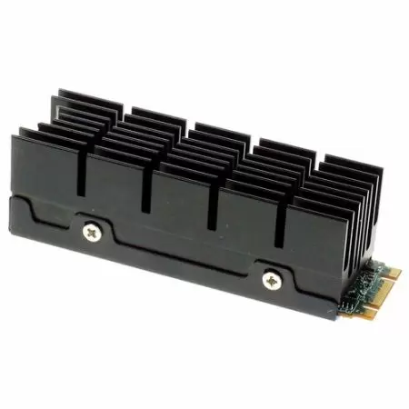 Disipador de calor de aluminio extruido de alta densidad para M.2 2280 SSD. - Refrigerador de SSD de diseño de aletas de aluminio extruido de alta densidad, específicamente para M.2 2280 SSD.