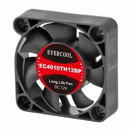 12V DC PWMファン サイズ40mm x 40mm x 10mm - EVERCOOL 40mm x 40mm x 10mm 低騒音DC PWMファン