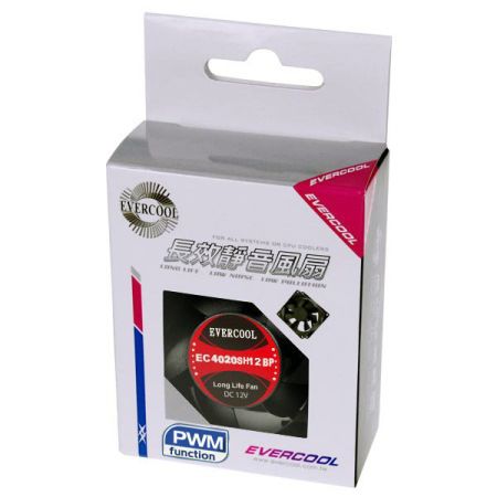 EVERCOOL Paquete minorista de ventilador DC PWM de 40mm x 40mm x 20mm.