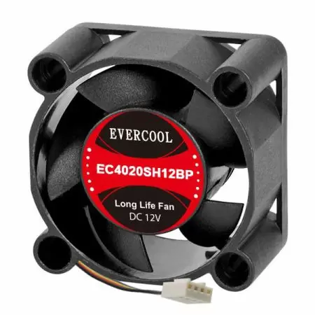 12V PWM直流風扇尺寸40mm x 40mm x 20mm - EVERCOOL 40mm x 40mm x 20mm低噪音PWM直流風扇