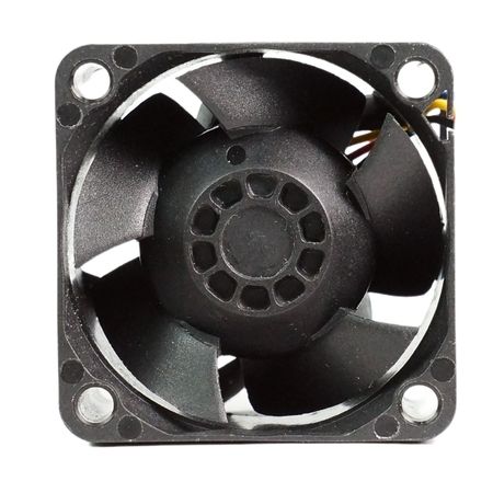 40mm x 40mm x 28mm 高効率DCファン、ファンブレードデザイン。