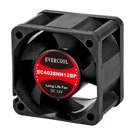 Tamaño del ventilador DC PWM de 12V 40mm x 40mm x 28mm - EVERCOOL Ventilador DC PWM de 40mm x 40mm x 28mm de bajo ruido