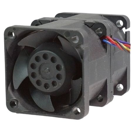 40mm x 40mm x 56mm 高効率DCファン、前面ローターブレード。