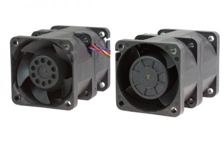 12V PWM DCデュアルローター高効率ファン、サイズ40mm x 40mm x 56mm - EVERCOOL 40mm x 40mm x 56mm デュアルローターPWM DCファン