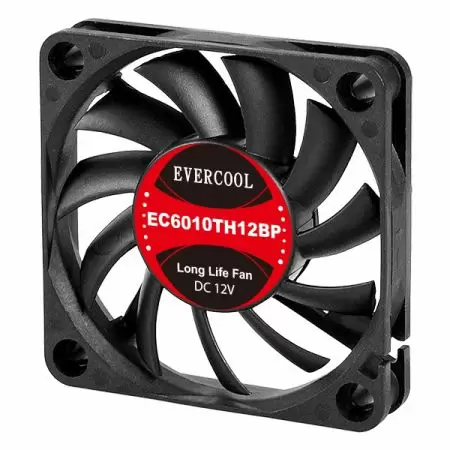 12V DC PWM Lüfter Größe 60mm x 60mm x 10mm - EVERCOOL 60mm x 60mm x 10mm leiser DC PWM-Lüfter