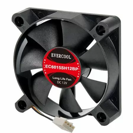 12V DC PWM Lüfter Größe 60mm x 60mm x 15mm - EVERCOOL 60mm x 60mm x 15mm leiser DC-PWM-Lüfter