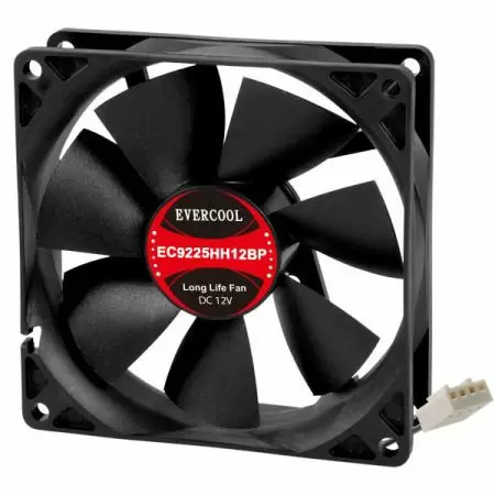 12V DC PWM Lüfter Größe 92mm x 92mm x 25mm - EVERCOOL 92mm x 92mm x 25mm leiser DC PWM Lüfter