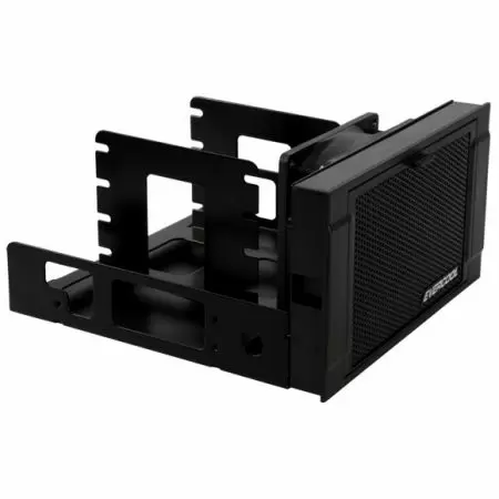 Refroidisseur de disque dur 12V DC 5,25" Montage - Refroidisseur de disque dur multifonctionnel, installé à la position de 5,25", peut être utilisé pour les disques durs de 3,5" et 2,5"