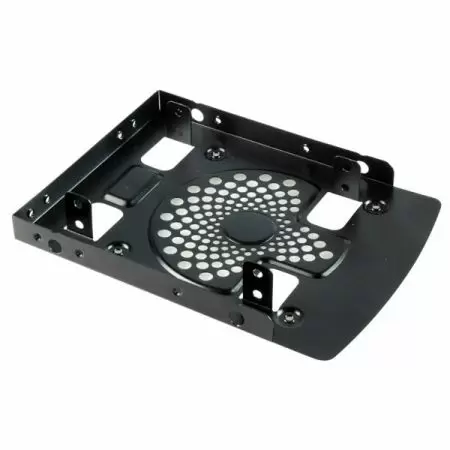 Soporte de disco duro de metal ligero de 2.5" a 3.5" - Soporte de aleación de aluminio ligero para disco duro, que puede convertir dos discos duros o SSD de 2.5" a la posición de disco duro de 3.5".