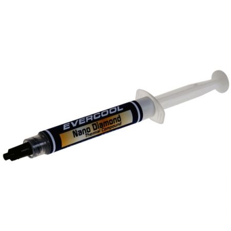 Extreme Nano Diamond Syringe Thermal Paste (3g) - EVERCOOL Extreme Nano Diamond thermal paste, effectively filling the gap between the heat sink and the chip for better heat dissipation