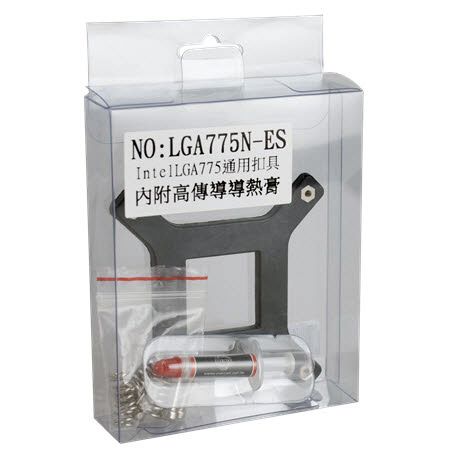 Продукт задньої пластини материнських плат INTEL LGA775 у роздрібній упаковці.