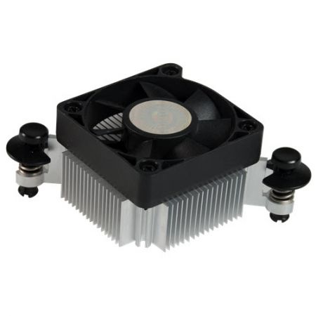 AMD Socket AM1纖薄型散熱器 / 解熱瓦數35W - AMD AM1高密度放射狀鋁擠型散熱器，風扇搭載獨家EL軸承，具有低噪音與高壽命，最高解熱效率35W