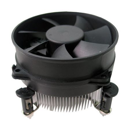 INTEL LGA775 Aluminum Extruded Cooler TDP 95W - Extruded cooler with INTEL LGA775 Push-Pin fastener design, fan equipped with exclusive EL bearing and high lifespan, and maximum heat dissipation efficiency up to 95W