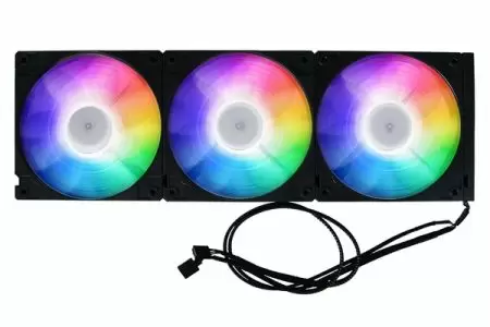회전 잠금 LED 팬 세트, ARGB 조명 효과 포함 - EVERCOOL 3개 조각 회전 잠금 팬 세트, ARGB 동기화 지원