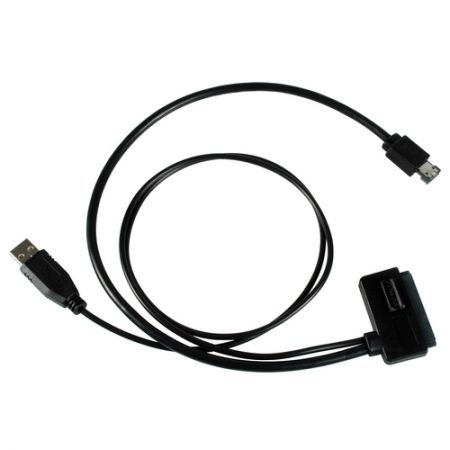 eSATA-Verbindungskabel - Dieses Kabel kann verwendet werden, um direkt über die eSATA-Schnittstelle auf Festplattendaten zuzugreifen und sie zu schreiben.