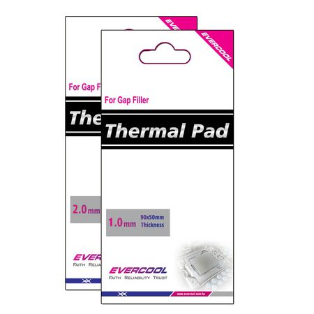 Diagramme d'emballage du pad thermique à performance extrême.
