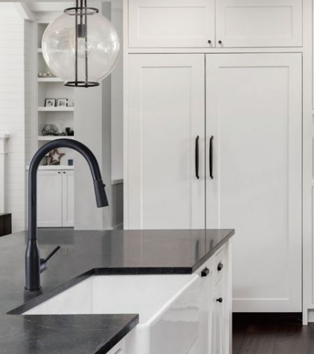 Robinet de cuisine à tirage en acier inoxydable