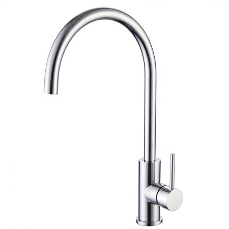 SITA-Stainless Steel Kitchen Faucets - Food Grade SUS304 Stainless Steel Kitchen Vertical Gooseneck Faucet.