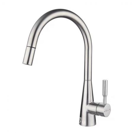 CINA-Torcula Coquinae Stainless Pull-Down - Destruam Diver Kitchen Faucet.