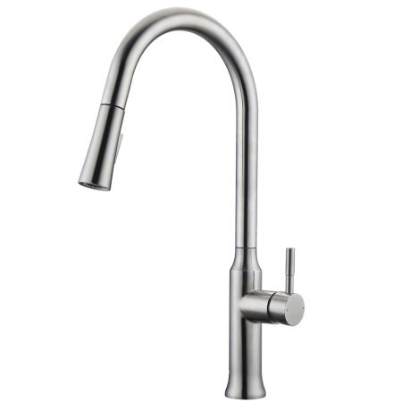RISS-Stainless Steel Pull-Down Kitchen Faucets - Pull Down Stainless Steel Kitchen Faucet.