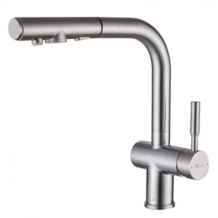 LUCESCO-4 in 1 RO Aquae Filter Steel Faucets - Destruam Diver Kitchen Faucet.