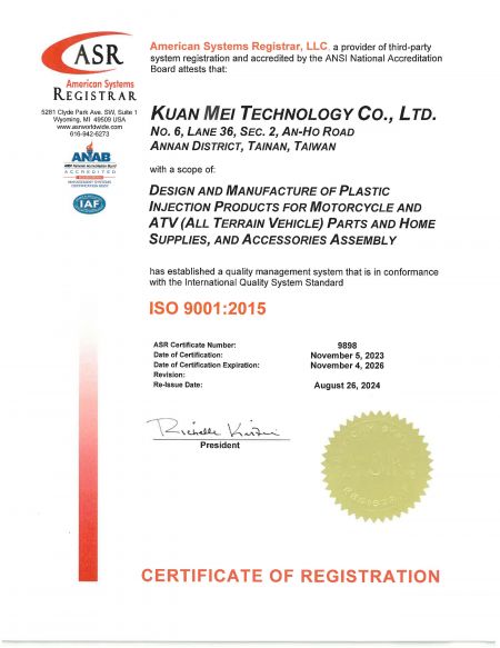 Certificati ISO 9001:2015