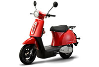 Elektrisches Motorrad der Linie.