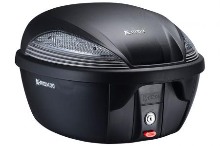 K-MAX K25 Motorfiets Topkoffer - 30 liter topkoffer met matte zwarte afwerking.