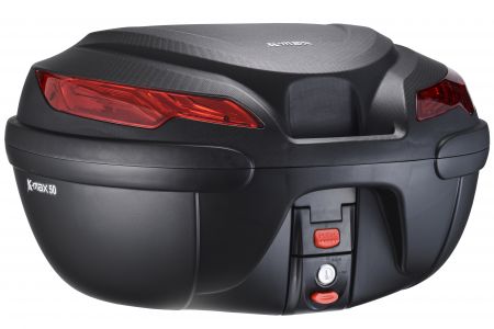 Maleta para motocicletas K-MAX K22 - 50 litros, gran capacidad de maleta superior.