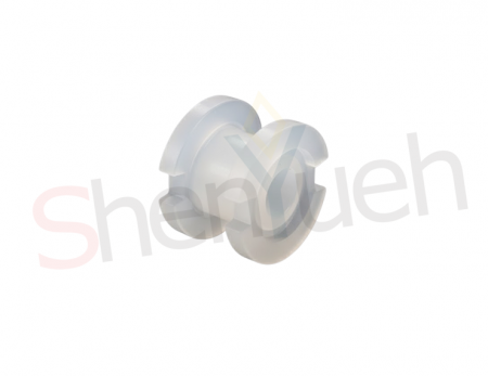 PCTFEプラスチック加工 - 半導体真空環境に適した高純度と寸法安定性を持つPCTFE加工部品サンプル。