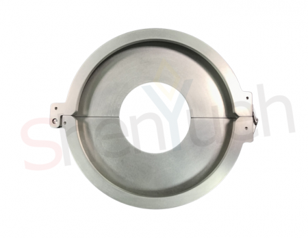 تتميز لوحة تغطية الفوتوريسست بهيكل مقسم من قطعتين مع مفصلة دقيقة وآلية قفل لتسهيل التركيب والإزالة والصيانة في معدات الطلاء الدوراني لأشباه الموصلات.