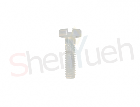 PFA Slotted Round Head Screws - Manufactured by SHEN-YUEH, these PFA screws are designed for use in dry etching, photoresist developer, and acid bath process environments.