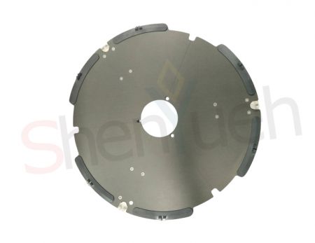 High-precision machined wafer carrier plate for stable wafer handling, minimizing contamination and damage risks.