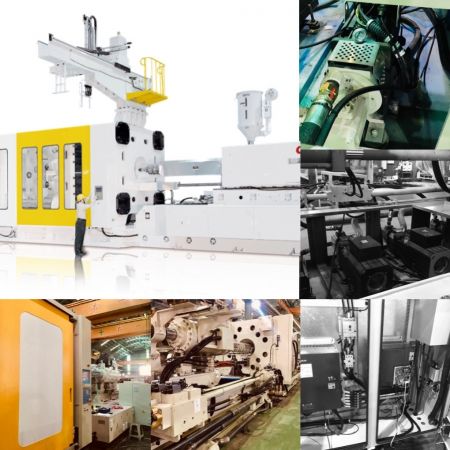 Application for injection molding machine, press, oil hydraulic machines