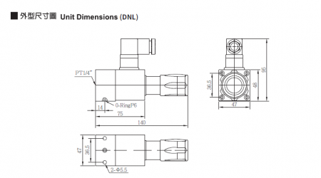 Unit Dimensions of DNL
