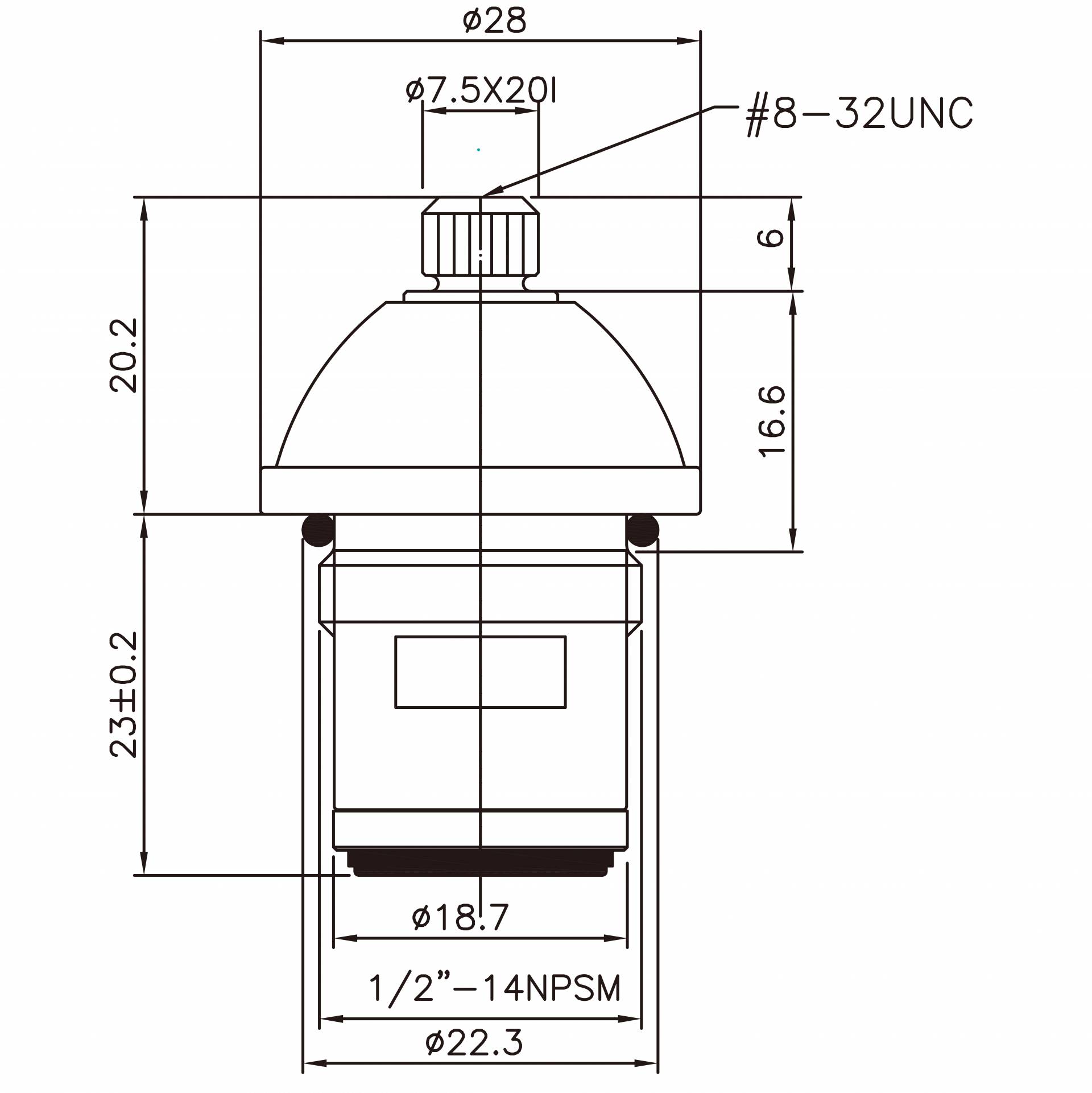 1/2 Inci Kartrid Keramik Pegangan Ganda Brass HAK Jenis Dilapisi Nikel Satin 7.5 X 20I Gigi Jenis Broach 1/2"-14 NPSM Putaran 90 Derajat Searah Jarum Jam Tutup