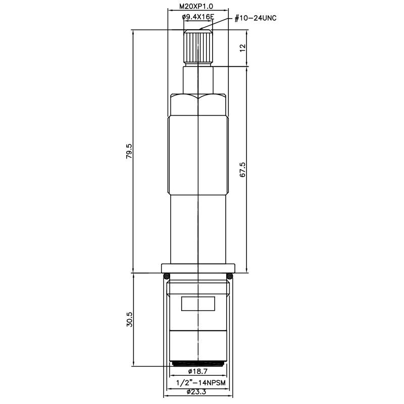 1/2인치 황동 두 손잡이 수도꼭지 HDZ 유형 9.4 X 16E 치아 409 브로치 유형 1/2"-14NPSM 90도 시계 방향으로 잠금 세라믹 카트리지
